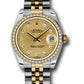 Rolex Steel and Yellow Gold Datejust - 31 MM - Jubilee Bracelet - 46 Diamond Bezel - Champagne Diamond Dial - 178383 chdj