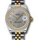 Rolex Steel and Yellow Gold Datejust - 31 MM - Jubilee Bracelet - 46 Diamond Bezel - Grey Roman Dial - 178383 grj