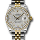 Rolex Steel and Yellow Gold Datejust - 31 MM - Jubilee Bracelet - 46 Diamond Bezel - Silver Diamond Dial - 178383 sdj