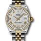 Rolex Steel and Yellow Gold Datejust - 31 MM - Jubilee Bracelet - 46 Diamond Bezel - Silver Diamond Roman Vi Roman Dial - 178383 sdrj