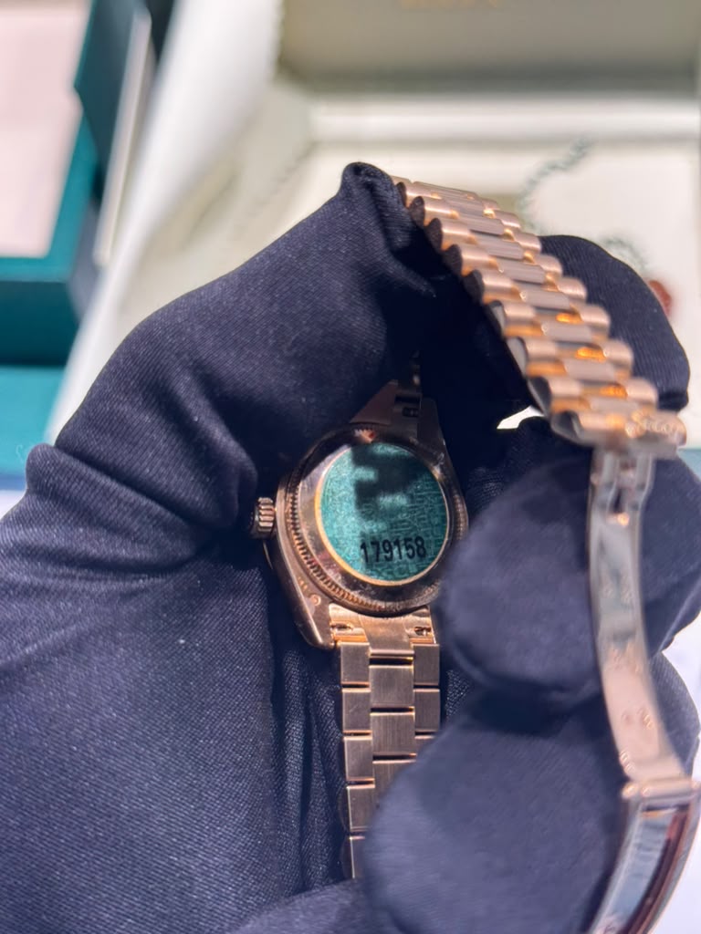 Rolex Lady-Datejust Yellow Gold - 26 MM - President Bracelet - Diamond Bezel - Meteorite Dial - 179158