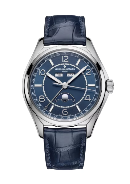 Vacheron Constantin Fiftysix Stainless Steel 40 MM - Blue Leather Strap - Blue Dial - 4000E/000A-B548