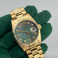 Rolex - Day-Date - 36 MM - Yellow Gold - Jade Dial - Fluted Bezel - President Bracelet - 18238