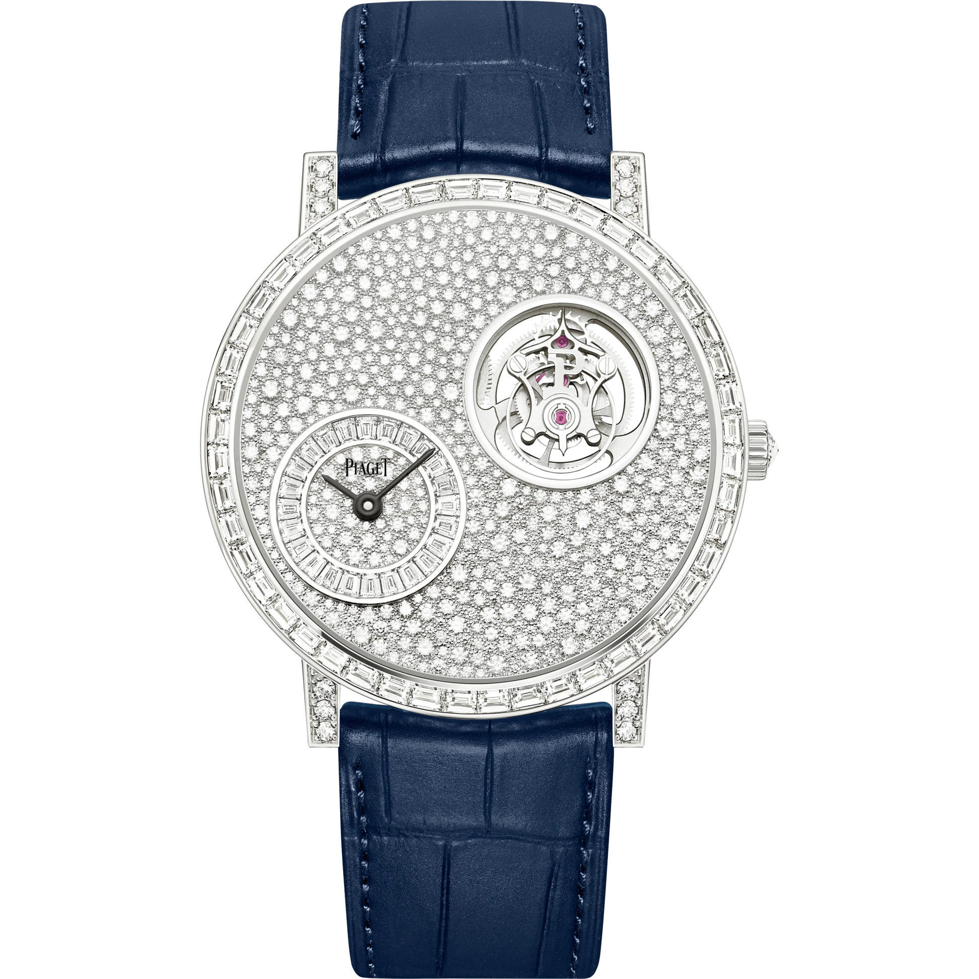 Piaget Altiplano - White Gold 41 MM - Blue Leather Strap - Diamond Bezel - Diamond Dial - G0A44031