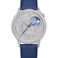 Vacheron Constantin Égérie White Gold 37 MM - Blue Leather Strap - Diamond Bezel - White Diamond Dial - 8006F/000G-B499