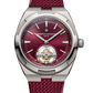 Vacheron Constantin Overseas Tourbillon Titanium 42.5 MM - Titanium Bracelet - Burgundy Dial - 6000V/210T-H179