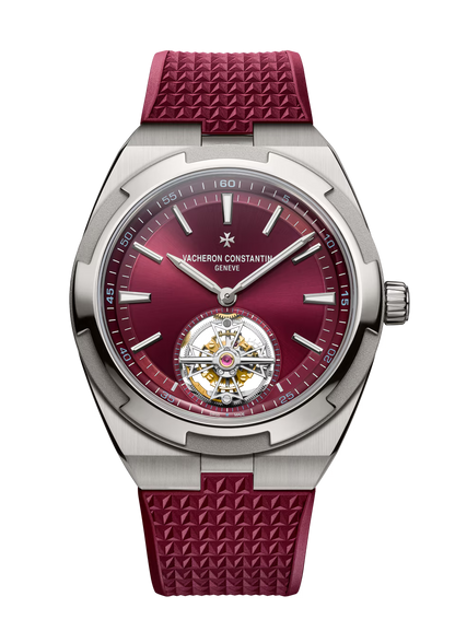 Vacheron Constantin Overseas Tourbillon Titanium 42.5 MM - Titanium Bracelet - Burgundy Dial - 6000V/210T-H179