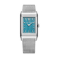 JLC - Reverso Tribute Enamel Hokusai Waterfalls Limited Edition - The Falls At Aoigaoka - 45.6 MM x 27.4 MM - White Gold - Blue Guilloché Enamel Dial - White Gold Bracelet / Black Leather Strap - Q39331T9
