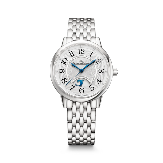 JLC - Rendez-Vous Classic Night & Day - 34 MM - Stainless Steel - Silvered-Gray Guilloché Diamond Dial - Stainless Steel Bracelet - Q3448111