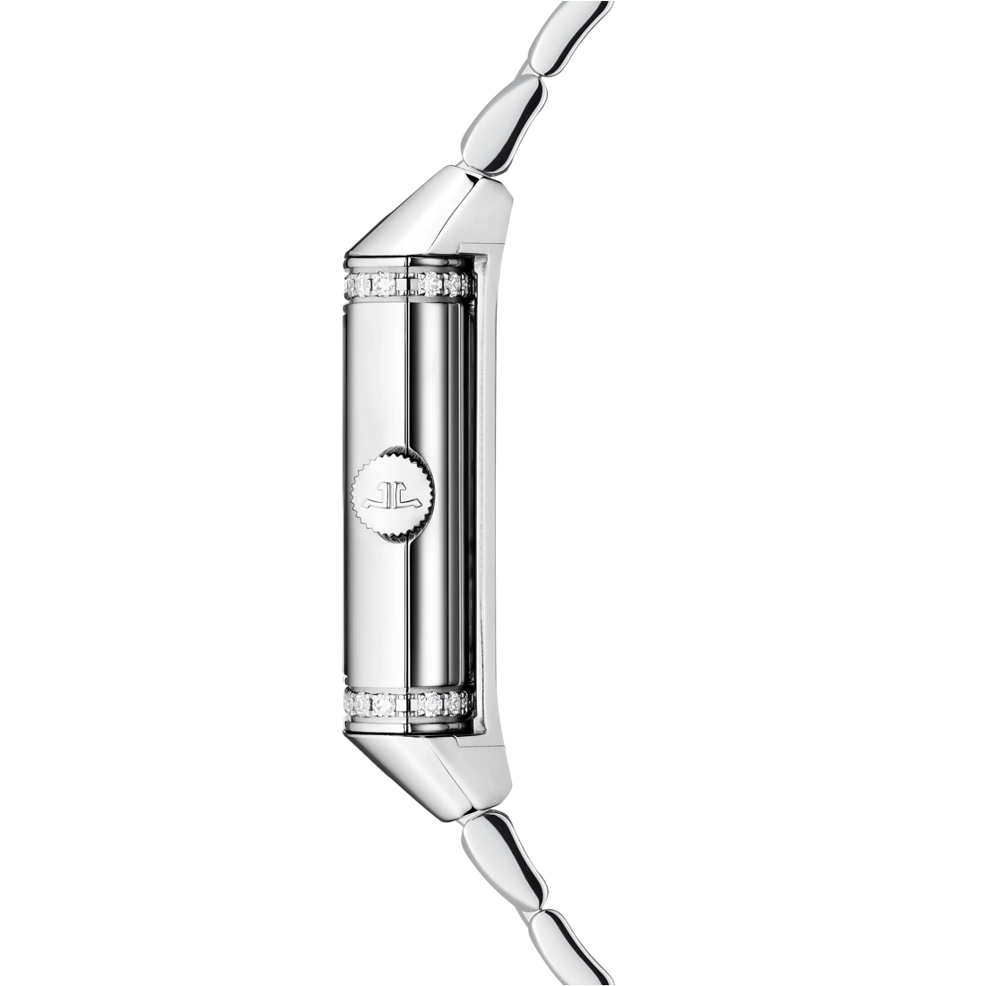 JLC - Reverso Classic Duetto - 40 MM x 24.4 MM - Stainless Steel - Silvered-Gray/Blue Dial - Diamond-Set Case - Stainless Steel Bracelet - Q2578181