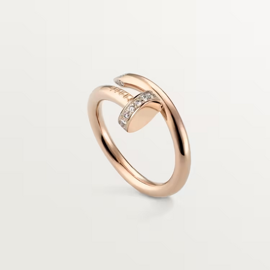 Cartier Just Un Clou Ring - Rose Gold Small - Diamonds - B4094800