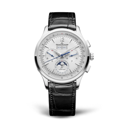 JLC - Master Control Chronograph Calendar - 40 MM - Stainless Steel - Gray Dial - Brown Leather Strap - Q4138431