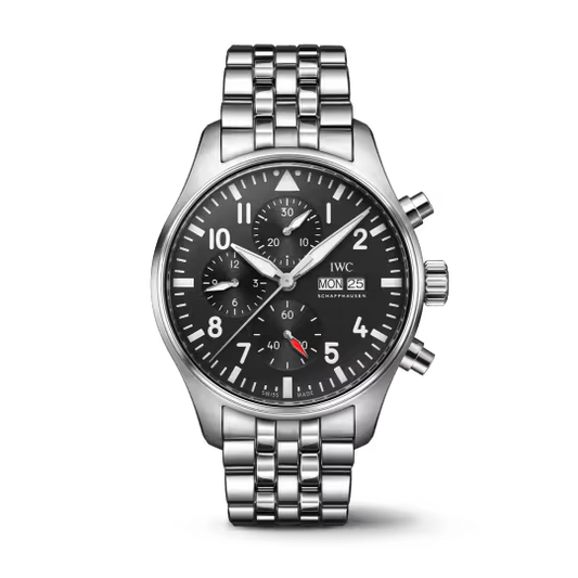 IWC Pilot's - Chronograph - Steel - 43 MM - Black Dial - IW378002  nyc watcher nyc watches