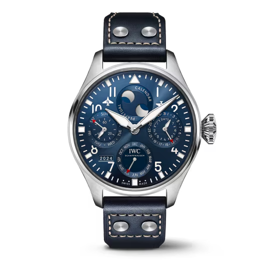 IWC Pilot's - Perpetual Calendar and Moonphase - Steel - 46.2 MM - Blue Dial - IW503605  nyc watcher nyc watches