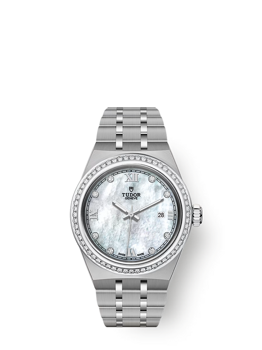 Tudor Royal - 28 MM - Steel - Diamond Bezel - MoP Roman Diamond Dial - M28320-0001