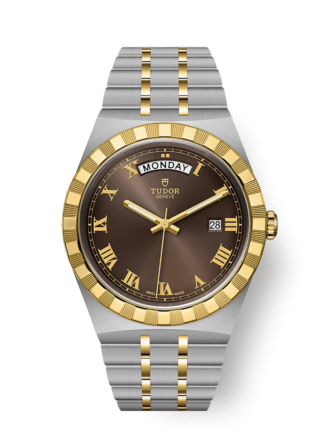 Tudor Royal - 41 MM - Steel & Yellow Gold - Chocolate Roman Dial - M28603-0007