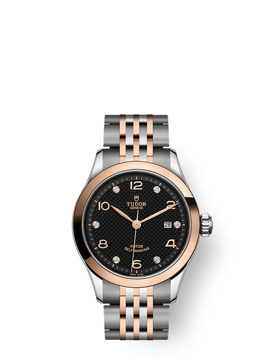 Tudor 1926 - 28 MM - Steel & Rose Gold - Black Diamond Dial - M91351-0004