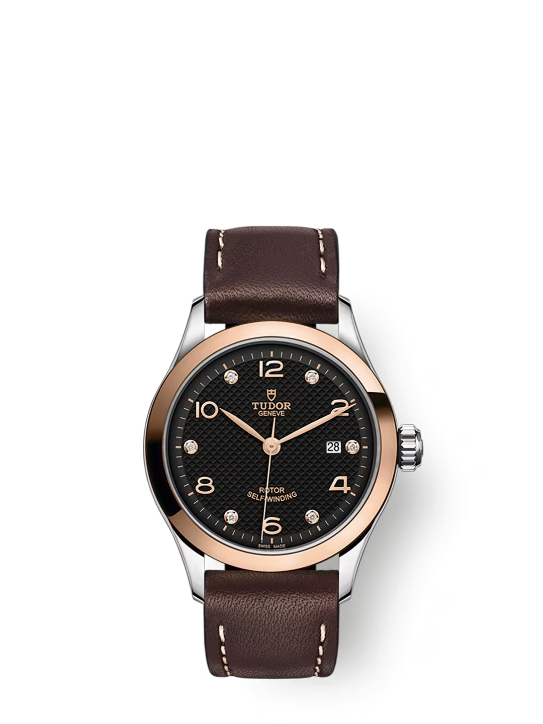 Tudor 1926 - 28 MM - Steel & Rose Gold - Black Diamond Dial - M91351-0008