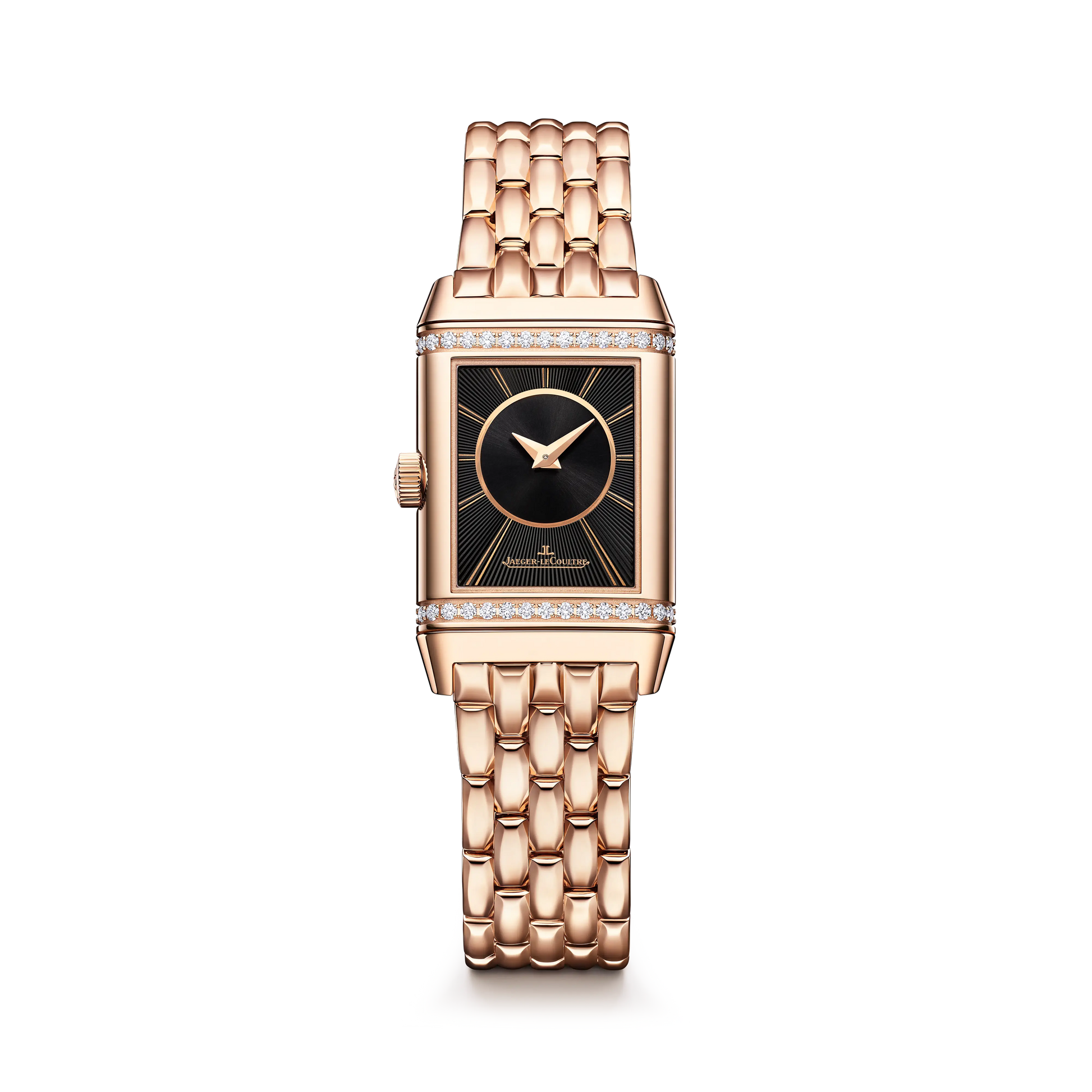 JLC - Reverso Classic Duetto - 34.2 MM x 21 MM - Pink Gold - Silvered-Gray/Black Dial - Pink Gold Bracelet - Q2662143