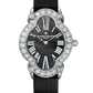 Vacheron Constantin Heure Romantique White Gold 36.2 x 26.5 MM - Black Satin and Leather Strap - Diamond Bezel - Black Mother-of-Pearl Dial - 37640/000G-B659