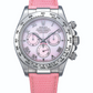 Rolex White Gold Daytona Beach Collection - 40 MM -  Pink Leather Strap - Pink Dial - 116519LN Pink