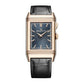JLC - Reverso Tribute Minute Repeater - Limited Edition - 51.1 MM x 31 MM - Pink Gold - Teal Enamel/Open Dial - Black Leather Strap - Q7122480