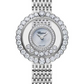 Chopard Happy Diamonds White Gold 30.30 MM - Rose Gold Bracelet - Diamond Bezel - Mother-Of-Pearl Dial - 204180-1201