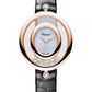 Chopard Happy Diamonds Rose Gold 25.80 MM - Black Leather Strap - Mother-Of-Pearl Dial - 204305-5301