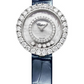 Chopard Happy Diamonds White Gold 28.60 MM - Blue Strap - Diamond Bezel - Mother-Of-Pearl Dial - 205369-1001