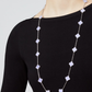 Van Cleef & Arpels Vintage Alhambra Long Necklace - 18k White Gold - Chalcedony - 20 Motifs - VCARD80900