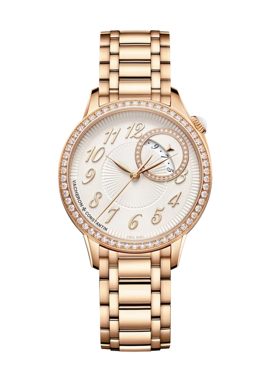 Vacheron Constantin Égérie Pink Gold 35 MM - Pink Gold Bracelet - Diamond Bezel - White Dial - 4605F/110R-B496