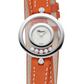 Chopard Happy Diamonds White Gold 25.8 MM - Orange Leather Strap - Mother-Of-Pearl Dial - 209415-1001