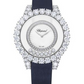 Chopard Happy Diamonds White Gold 27 MM - Blue strap - Diamond Bezel - Mother-Of-Pearl Dial - 209430-1001