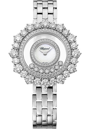 Chopard Happy Diamonds White Gold 36.30 MM - White gold Bracelet - Diamond Bezel - Mother-Of-Pearl Dial - 209437-1601