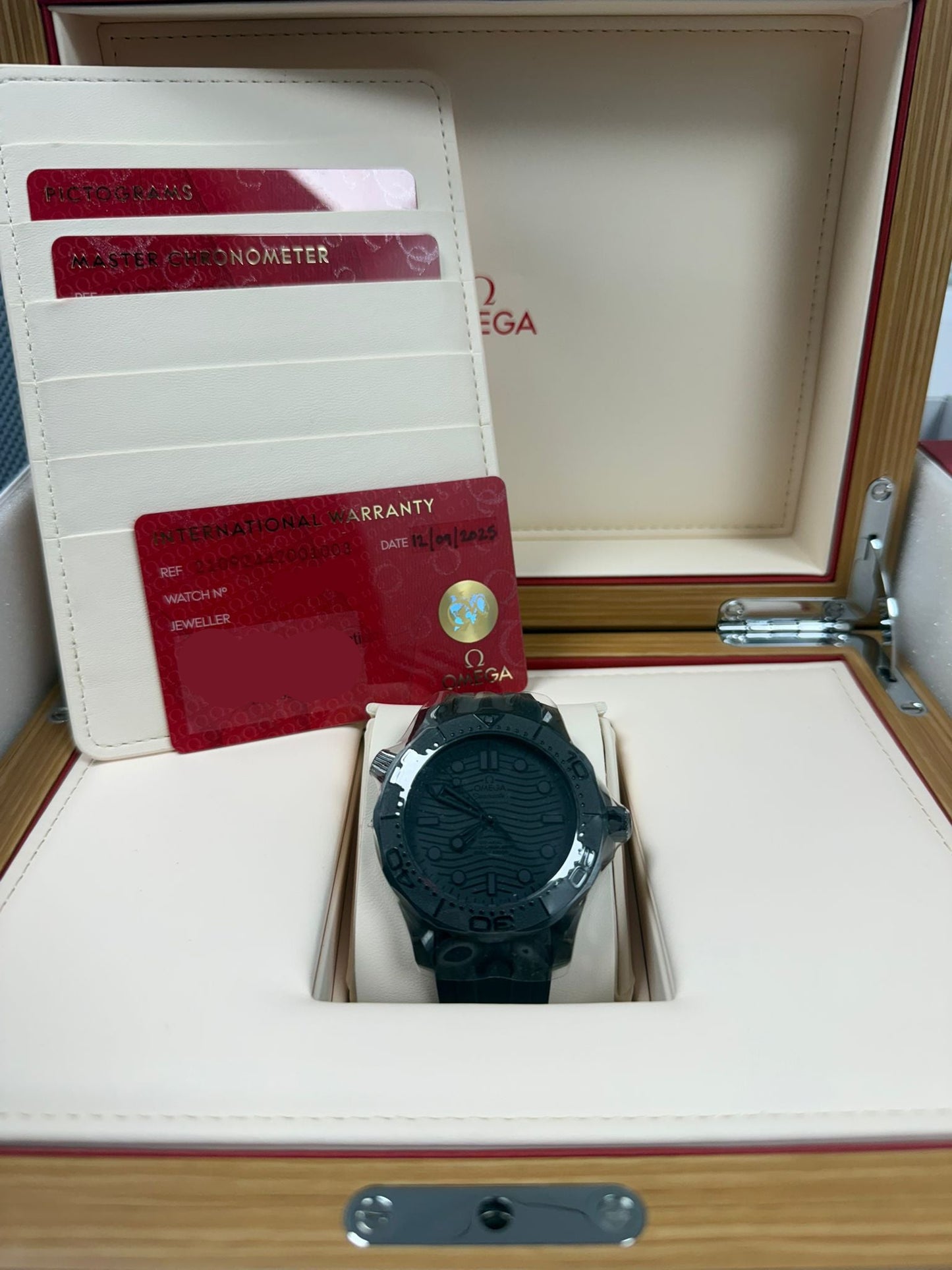 Omega Seamaster Black Ceramic 43.5 MM - Black Rubber Strap - Black Dial - 210.92.44.20.01.003