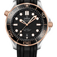 Omega Seamaster Stainless Steel and Rose Gold 42 MM - Black Rubber Strap - Black Ceramic Dial - 210.22.42.20.01.002 nyc watcher nyc watches