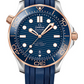 Omega Seamaster Stainless Steel and Rose Gold 42 MM - Blue Rubber Strap - Blue Ceramic Dial - 210.22.42.20.03.002 nyc watcher nyc watches