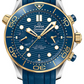 Omega Seamaster Stainless Steel and Yellow Gold 44 MM - Blue Rubber Strap - Blue Dial - 210.22.44.51.03.001 nyc watcher nyc watches