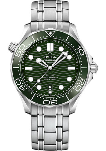 Omega Seamaster Stainless Steel 42 MM - Stainless Steel Bracelet - Green Dial - 210.30.42.20.10.001 nyc watcher nyc watches