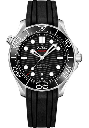 Omega Seamaster Stainless Steel 42 MM - Black Rubber Strap - Black Dial - 210.32.42.20.01.001 nyc watcher nyc watches