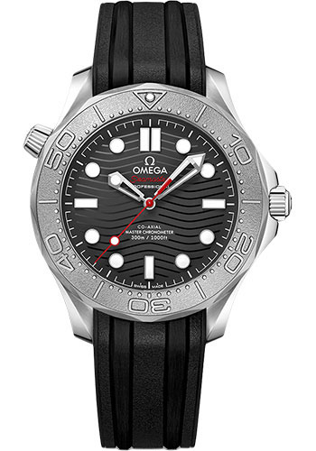 Omega Seamaster Stainless Steel 42 MM - Black Rubber Strap - Black Dial - 210.32.42.20.01.002 nyc watcher nyc watches