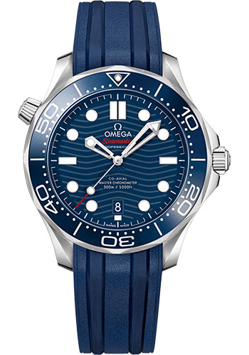 Omega Seamaster Stainless Steel 42 MM - Blue Rubber Strap - Blue Dial - 210.32.42.20.03.001 nyc watcher nyc watches