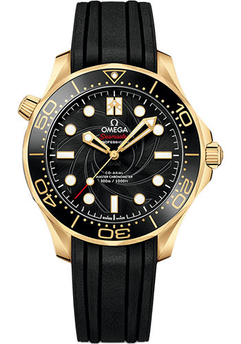 Omega Seamaster Yellow Gold 42 MM - Black Rubber Strap - Black Dial - 210.62.42.20.01.001 nyc watcher nyc watches