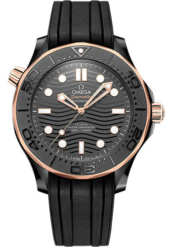 Omega Seamaster Black Ceramic 43.5 MM - Black Rubber Strap - Black Dial - 210.62.44.20.01.001 nyc watcher nyc watches