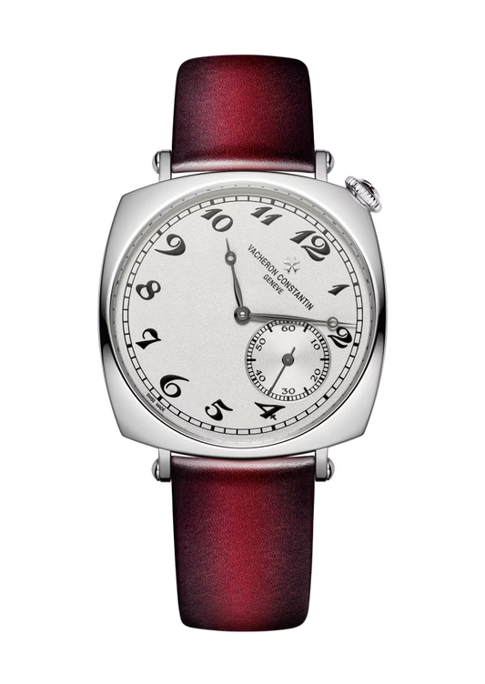 Vacheron Constantin Historiques American White Gold 36.5 x 36.5 MM - Red Leather Strap - White Dial - 1100S/000G-B734