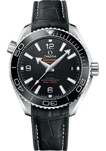 Omega Seamaster Planet Ocean Stainless Steel 39.5 MM - Black Leather Strap - Black Dial - 215.33.40.20.01.001 nyc watcher nyc watches