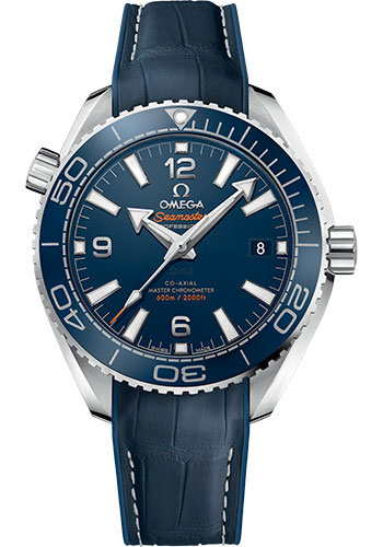 Omega Seamaster Planet Ocean Stainless Steel 39.5 MM - Blue Leather Strap - Blue Dial - 215.33.40.20.03.001 nyc watcher nyc watches