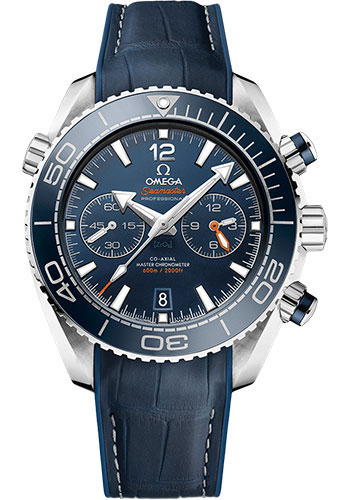 Omega Seamaster Planet Ocean Stainless Steel 45.5 MM - Blue Leather Strap - Blue Ceramic Dial - 215.33.46.51.03.001 nyc watcher nyc watches