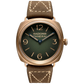 Panerai Radiomir Bronze 47 MM - Dark Brown Alligator Strap - Green Dial - PAM00760
