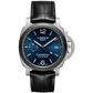 Panerai Luminor Titanium 42 MM - Black Leather Strap - Blue Sun-Brushed Dial - PAM01279